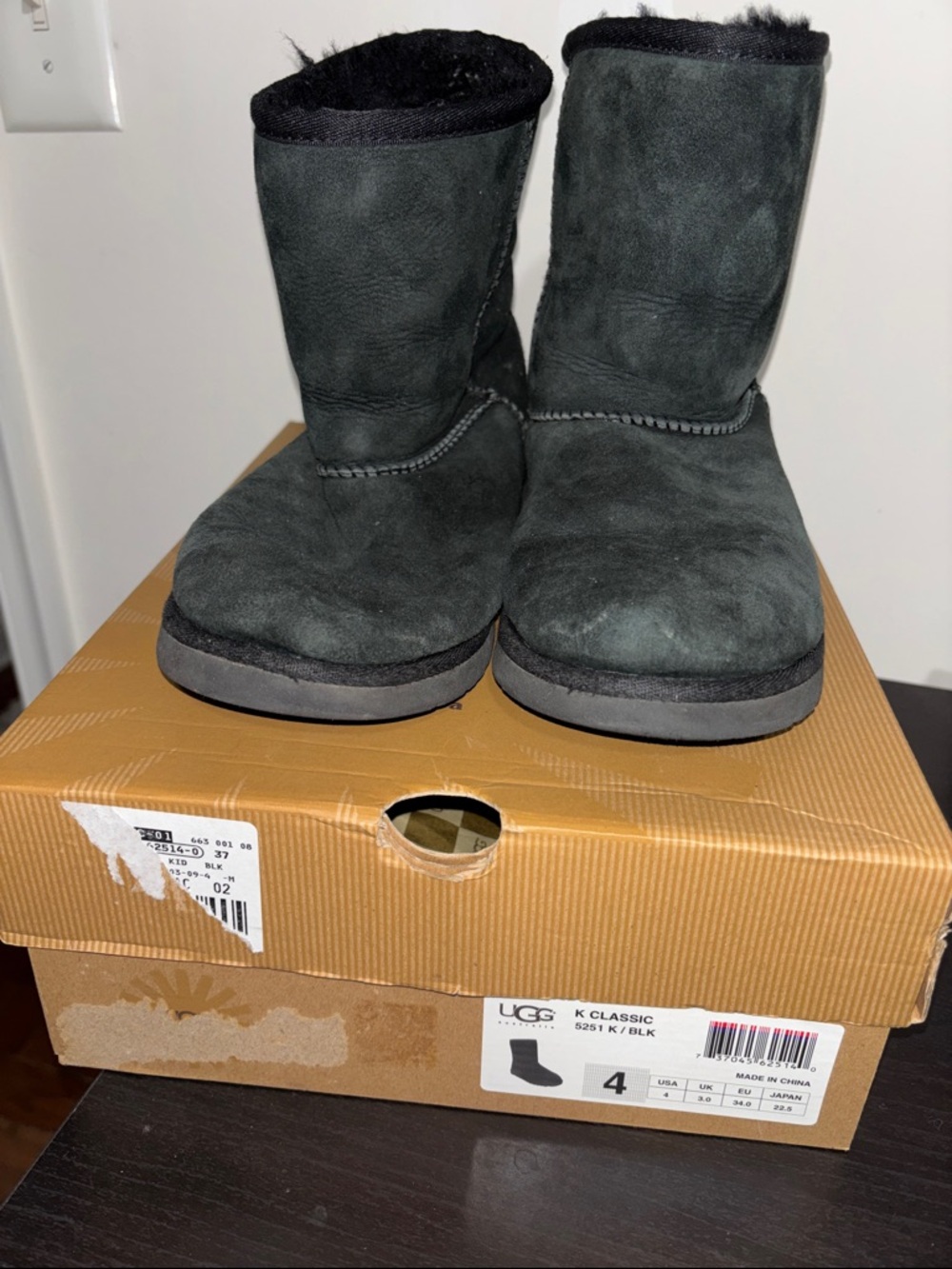 UGG Short Classic Boots in Dark Gray/Charcoal